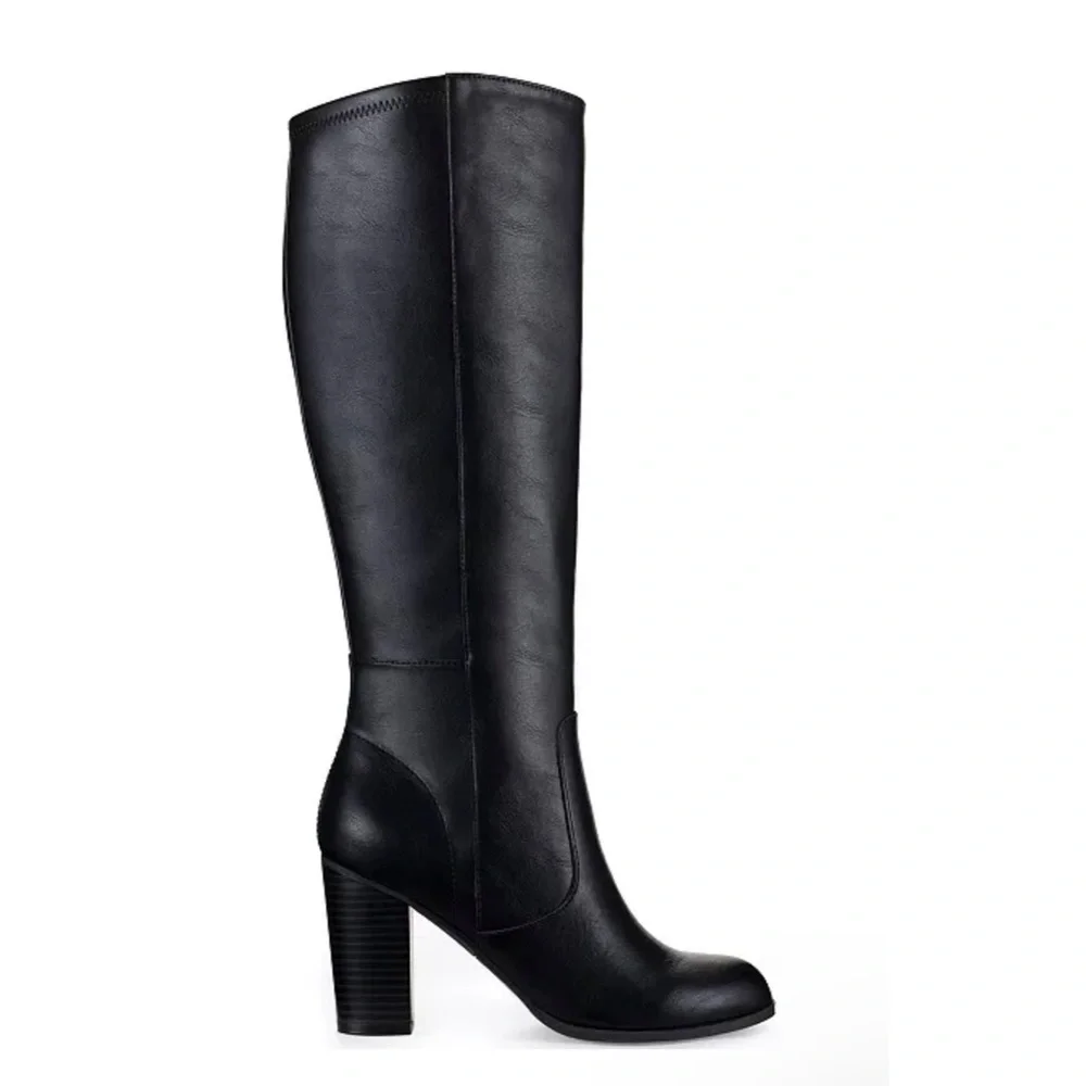 Style & Co Addyy Dress Zipper Boots in Smooth Black, Size 5.5, NEW in Box